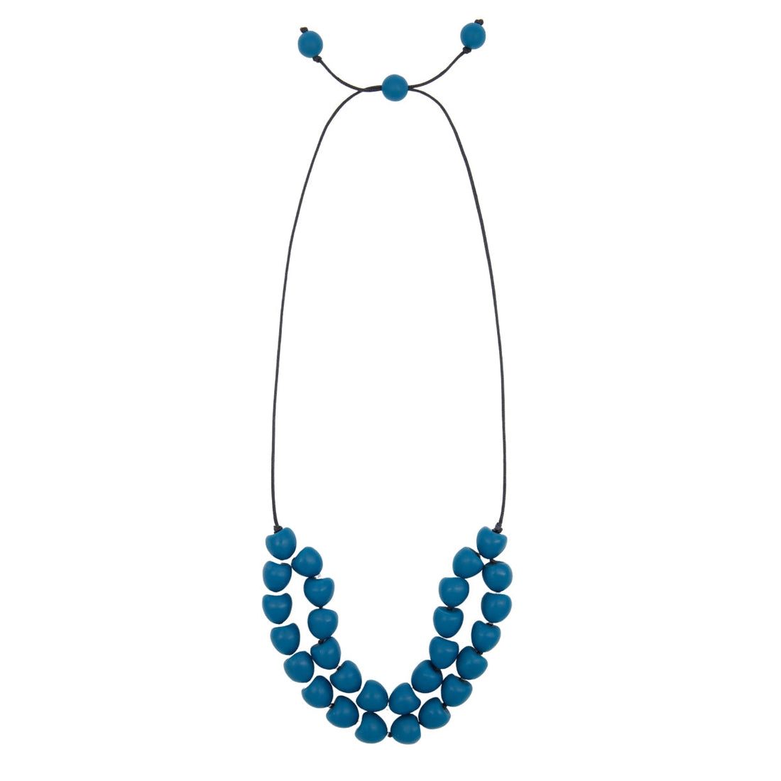 Tradewind Double Strand Pod Necklace in Deep Teal - IMPERFECT