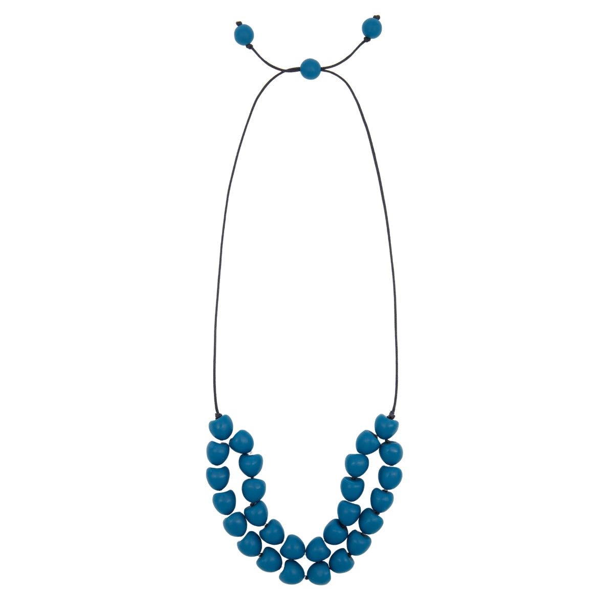 Tradewind Double Strand Pod Necklace - Deep Teal - PERFECTLY IMPERFECT