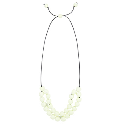 Tradewind Double Strand Pod Necklace in Milk - PERFECTLY IMPERFECT