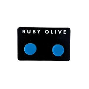 Flat Stud Earrings (12 Colours)
