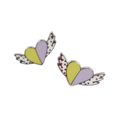 Thoughtful Heart Earrings Silver