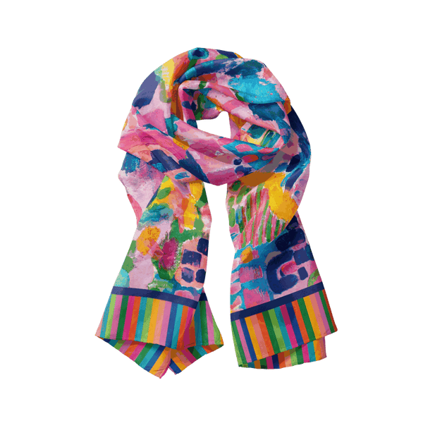 Rainbow Fields Modal Long Scarf