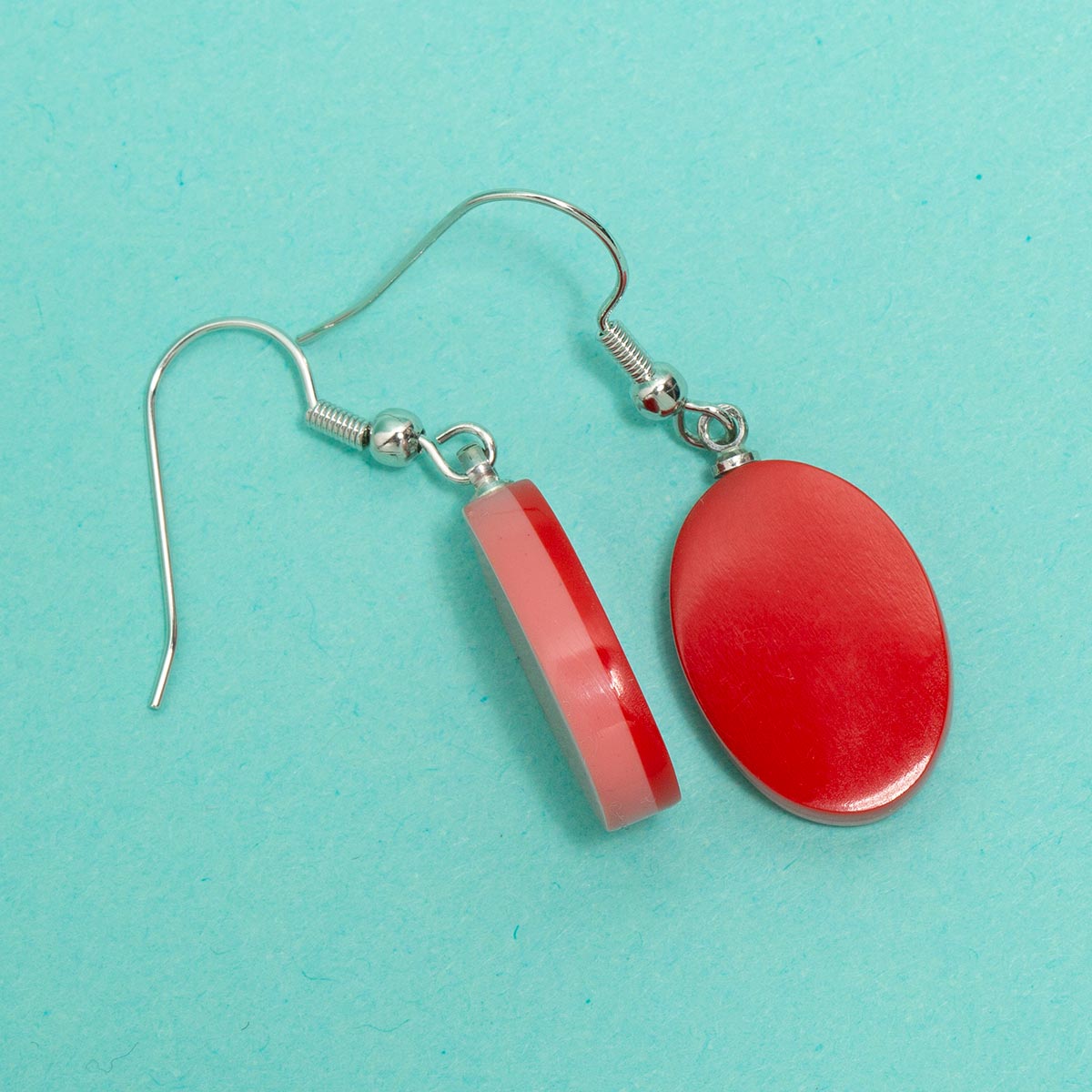 Orchard Harvest 2 Tone Earrings - Red Pink Mix - PERFECTLY IMPERFECT