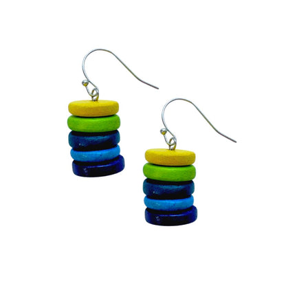 Smartie Stacked Earrings - Blue