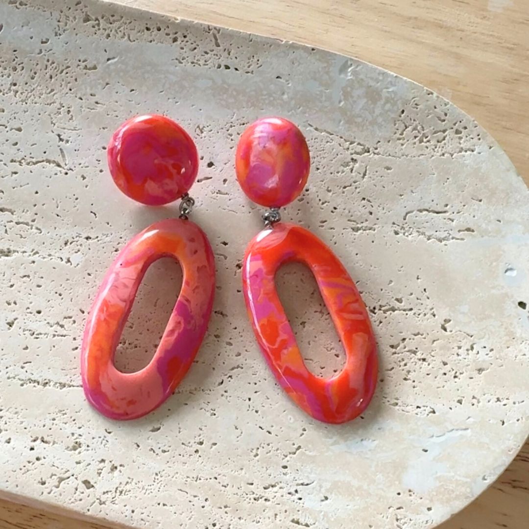 Artisan Hoop Drop Earrings