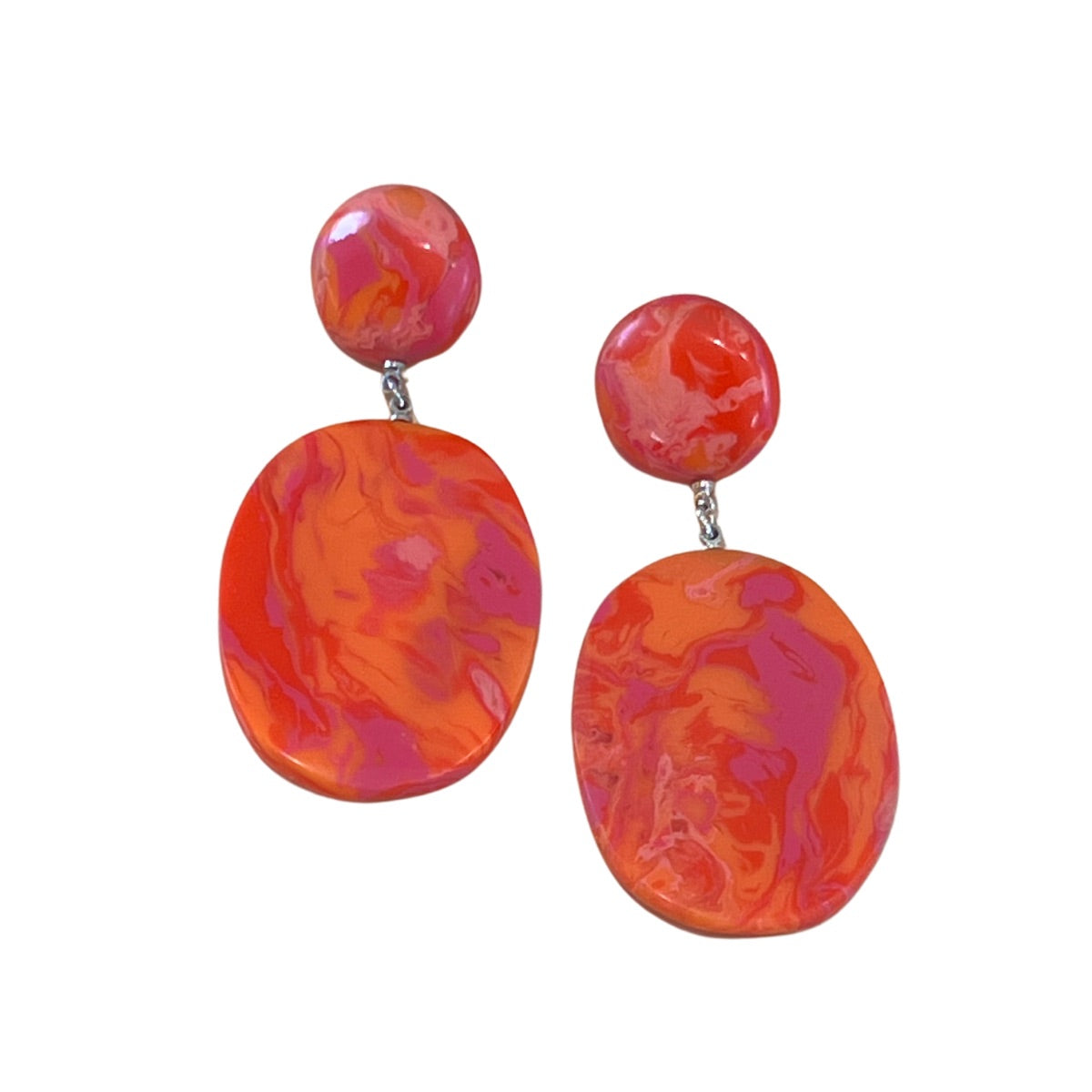 Artisan Disc Drop Earrings