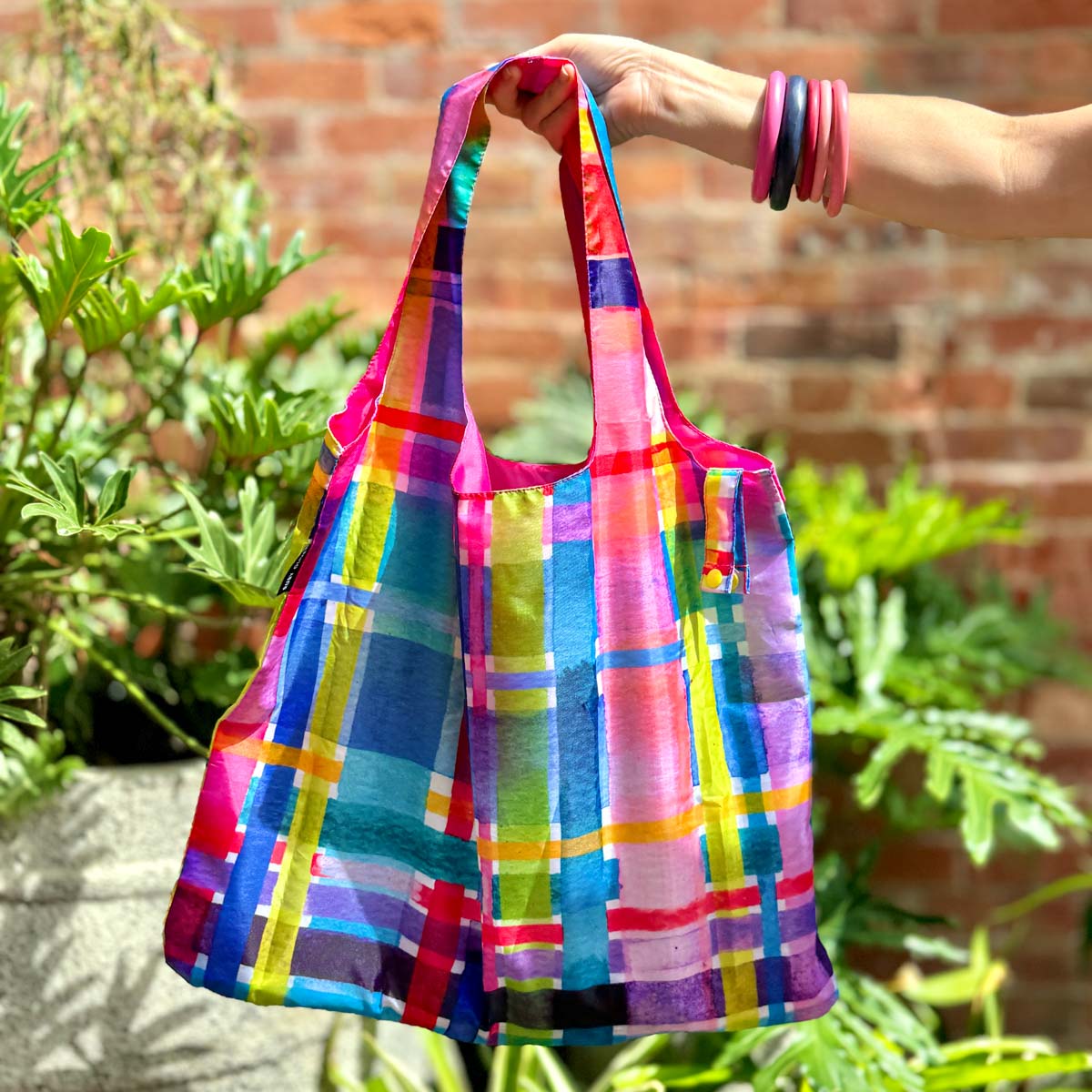 RO x Lordy Dordie Rainbow Gingham Shopper Bag