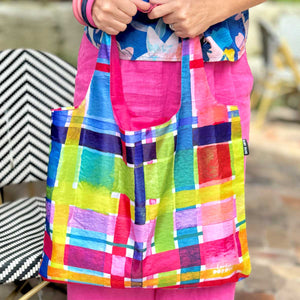 RO x Lordy Dordie Rainbow Gingham Reusable Shopping Bag