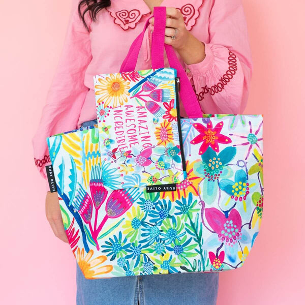 You're Awesome Tote Bag and Pouch Bundle