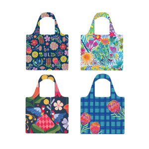 Australiana Florals Reusable Shopping Bag Bundle - Ruby Olive