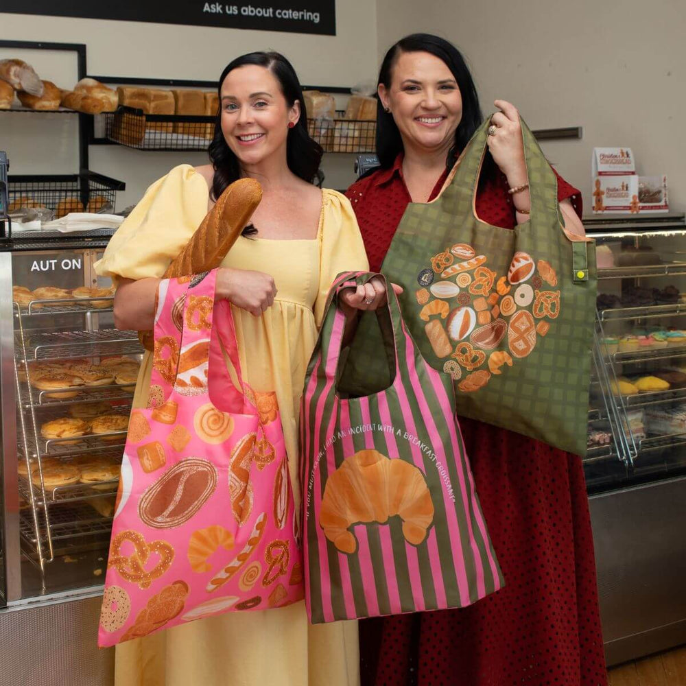 Carb Lovers Pouch Trio and Shopping Bag Bundle - Bundle - Ruby Olive