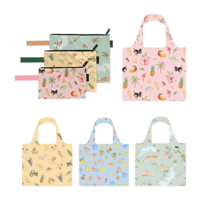 Cass Deller Pouch Trio and Shopping Bag Bundle - Bundle - Ruby Olive
