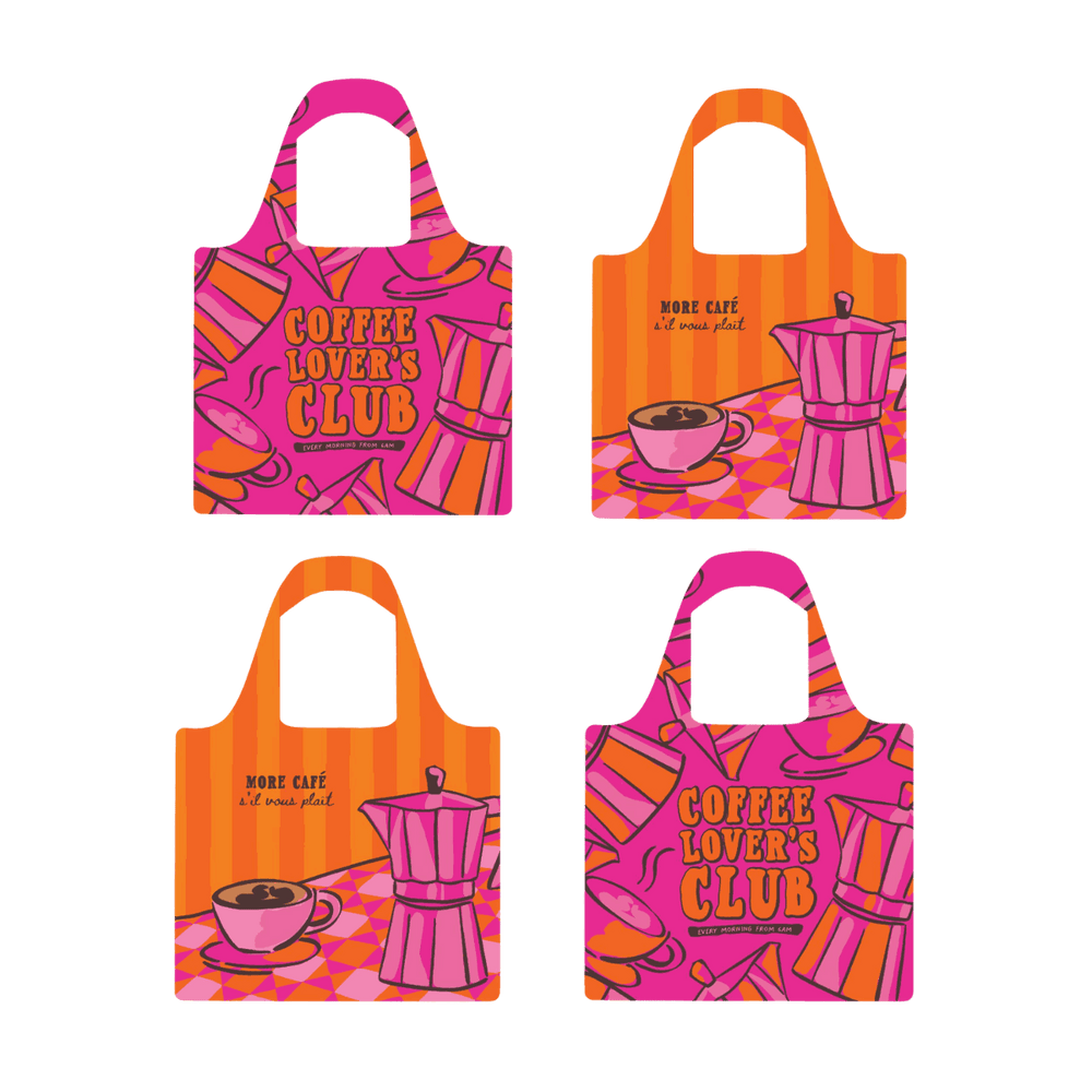 Coffee Lovers Club Reusable Shopping Bag Bundle - Bundle - Ruby Olive