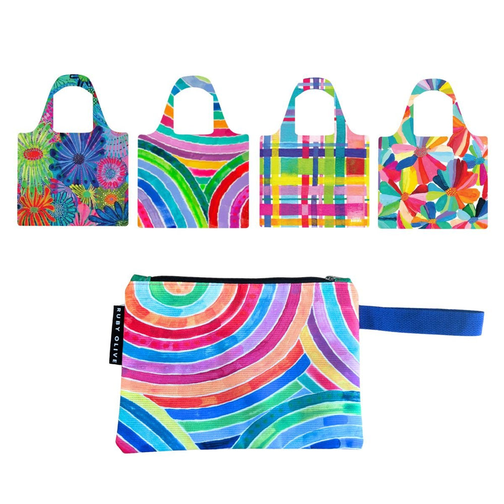 Colour Lover Shopper and Pouch Bundle - Bundle - Ruby Olive