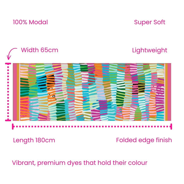 Colourful Chaos Long Scarf - Scarf - Ruby Olive