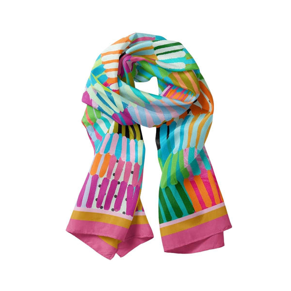 Colourful Chaos Long Scarf - Scarf - Ruby Olive