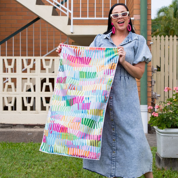 Colourful Chaos Quick Dry Small Microfibre Towel - Towel - Ruby Olive