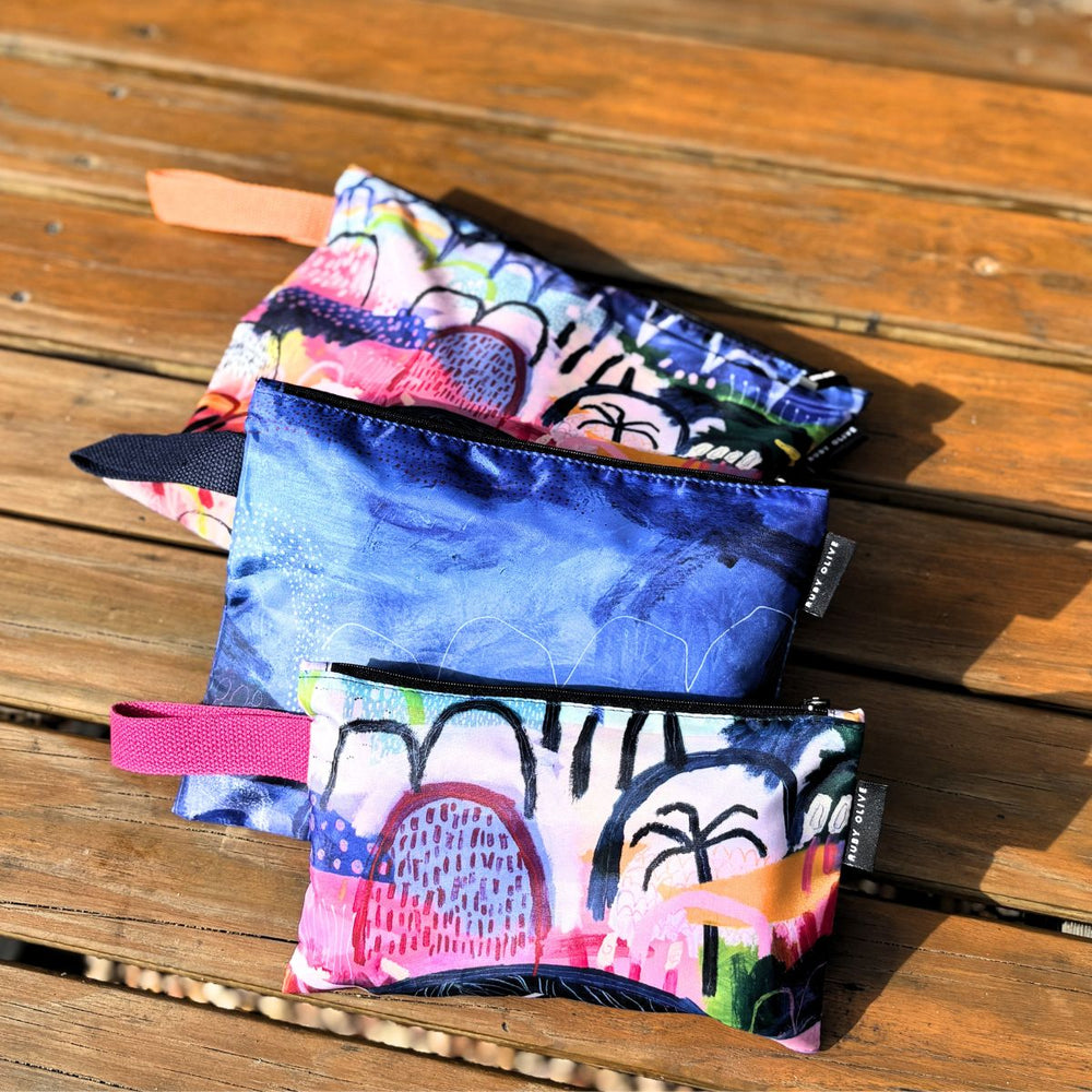 Dreamy Sundays Pouch Trio and Shopping Bag Bundle - Bundle - Ruby Olive