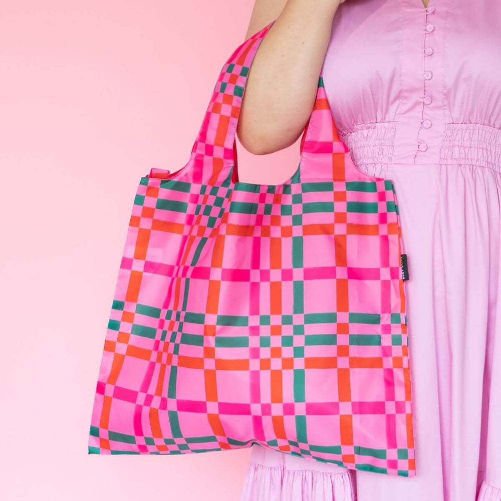 Festive Plaid Reusable Shopping Bag - Bag - Ruby Olive