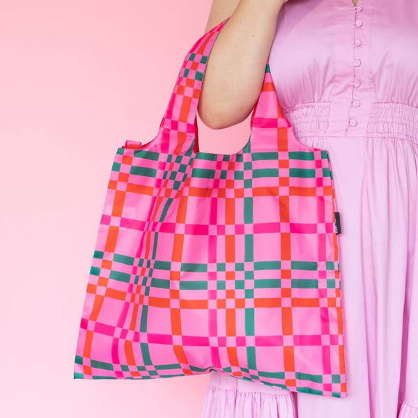 Festive Plaid Reusable Shopping Bag - Bag - Ruby Olive