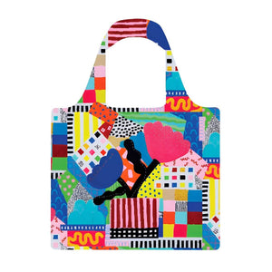 Neon Tea Party Shopping Bag and Pouch Trio Bundle