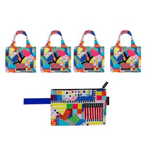 Floral Burst Shopper and Pouch Bundle - Bundle - Ruby Olive