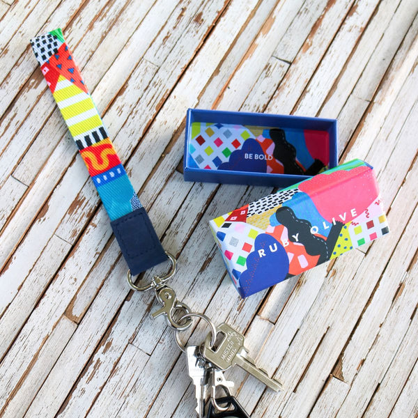 Floral Burst Wristlet Keychain - Keychain - Ruby Olive