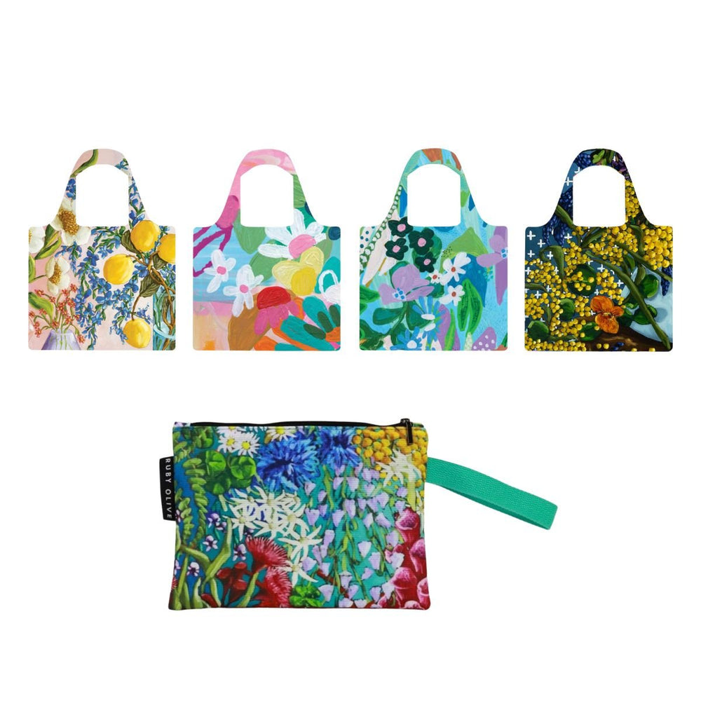 Floral Lover Shopper and Pouch Bundle - Bundle - Ruby Olive
