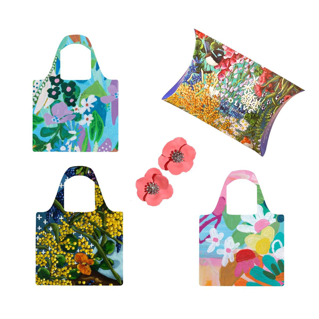 Floral Lover Shopper and Earring Bundle