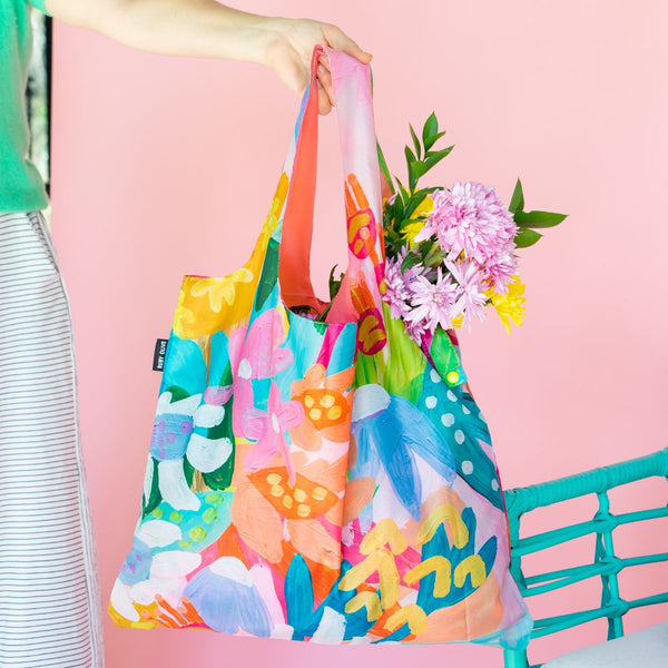 Flower Joy Reusable Shopping Bag - Bag - Ruby Olive
