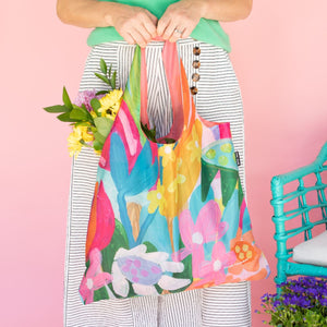 Flower Joy Reusable Shopping Bag - Bag - Ruby Olive