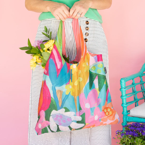 Flower Joy Reusable Shopping Bag - Bag - Ruby Olive