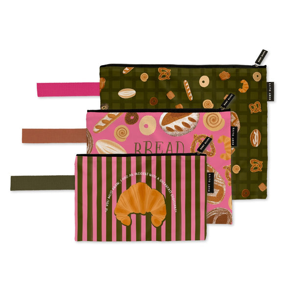 For the love of Carbs Pouch Trio - Pouch - Ruby Olive