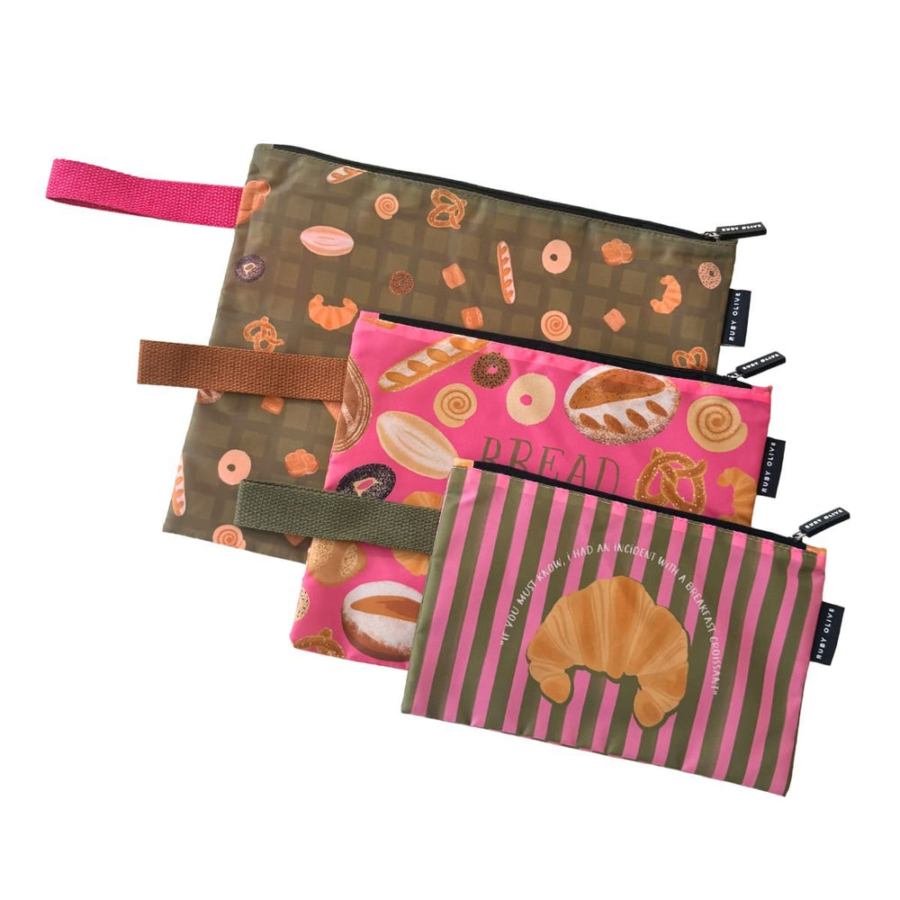 For the love of Carbs Pouch Trio - Pouch - Ruby Olive