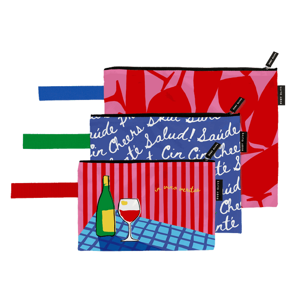 For the love of Wine Trio Pouch - Pouch - Ruby Olive