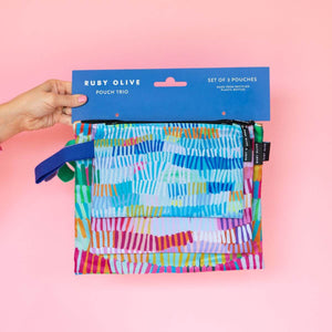 Free Pouch Trio valued at $40 AUD when you spend $150 AUD - Hidden - Ruby Olive