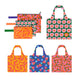 Fruit Salad Pouch Trio and Shopping Bag Bundle