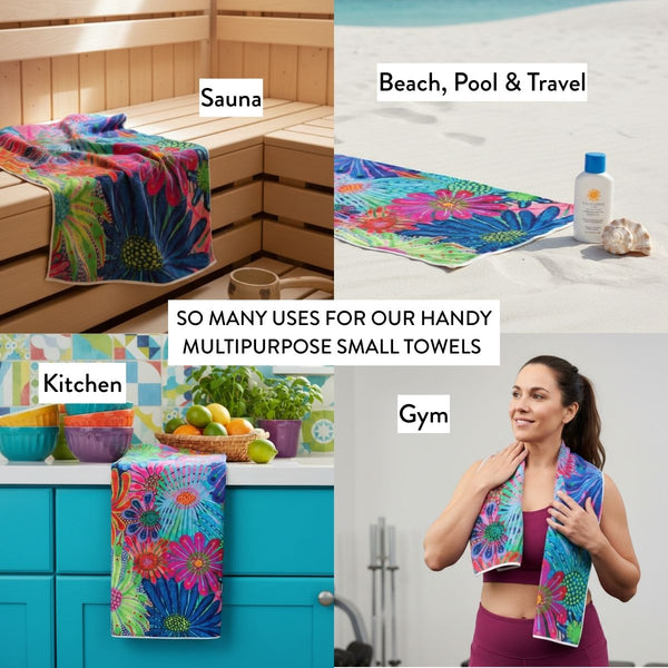 Garden Of Eden Quick Dry Small Microfibre Towel - Towel - Ruby Olive