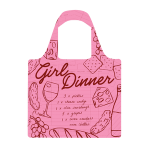 Girl Dinner Menu Reusable Shopping Bag - Bag - Ruby Olive