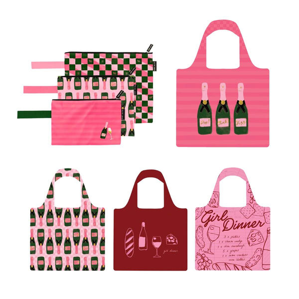 Girl, Dinner Pouch Trio and Shopping Bag Bundle