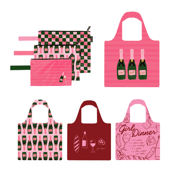 Girls Night Pouch Trio and Shopping Bag Bundle - Bundle - Ruby Olive