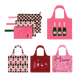 Girls Night Pouch Trio and Shopping Bag Bundle