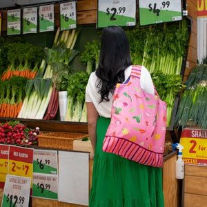 Harvest Stripe Reusable Shopping Bag - Bag - Ruby Olive