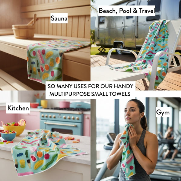 Lolly Jar Quick Dry Small Microfibre Towel - Towel - Ruby Olive