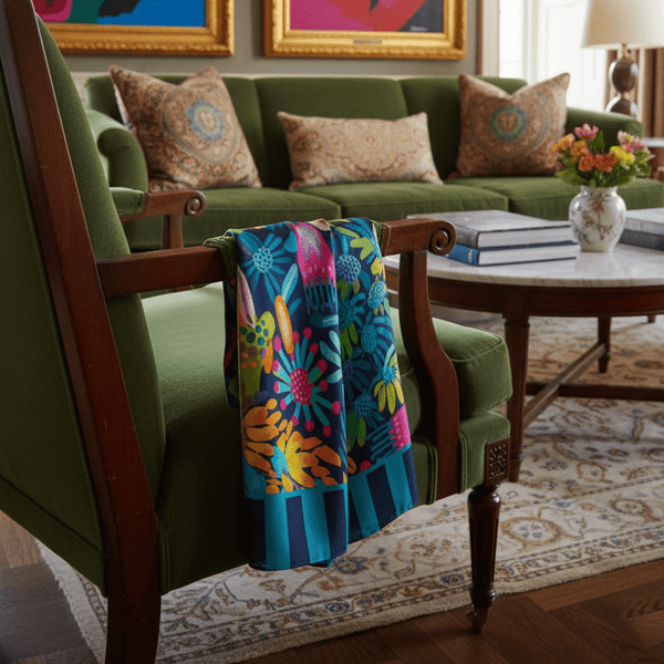 Mellow Meadow Bundle | Shopping Bag, Pouch Trio & Scarf - Bundle - Ruby Olive
