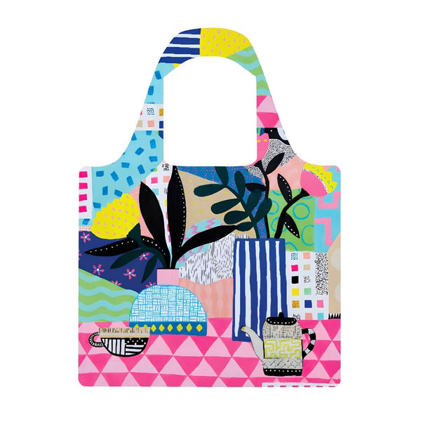 Neon Tea Party Shopping Bag and Pouch Trio Bundle