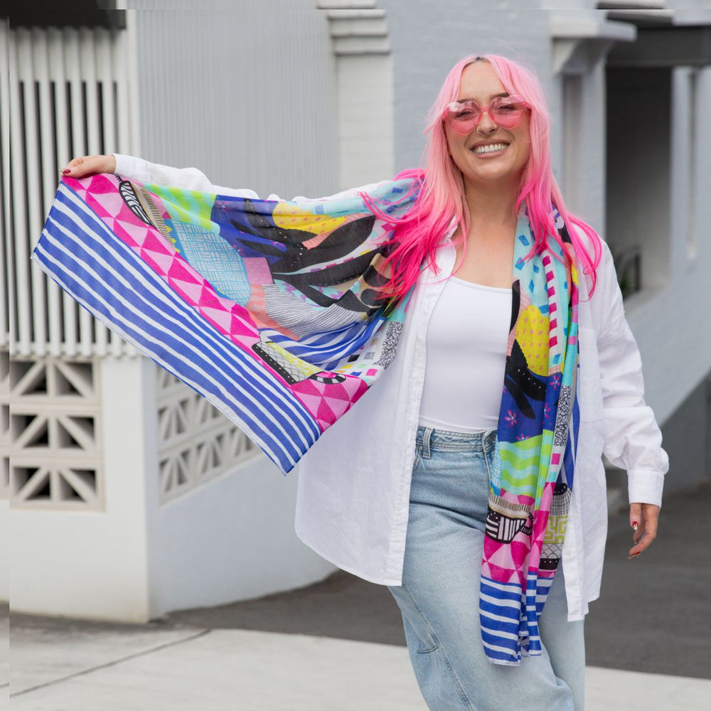 Neon Tea Party Scarf - Scarf - Ruby Olive