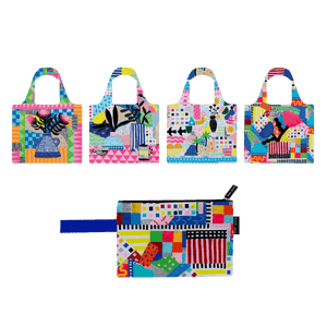 Neon Tea Party Shopper and Pouch Bundle - Bundle - Ruby Olive