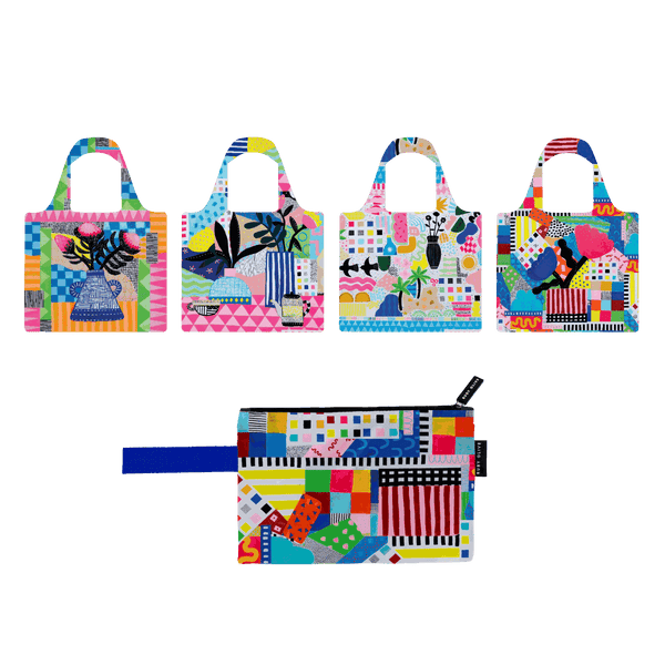 Neon Tea Party Shopper and Pouch Bundle - Bundle - Ruby Olive