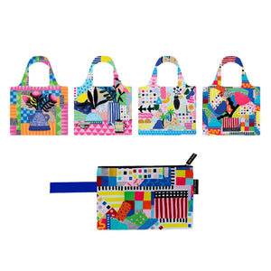 Neon Tea Party Shopper and Pouch Bundle